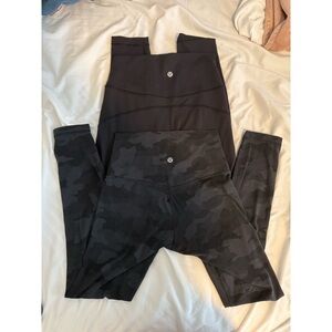 lululemon athletica Black and Camouflage Leggings